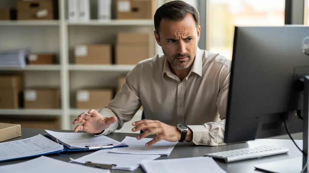 Personne consultant une plateforme numérique pour demander un Pass ZFE depuis un bureau